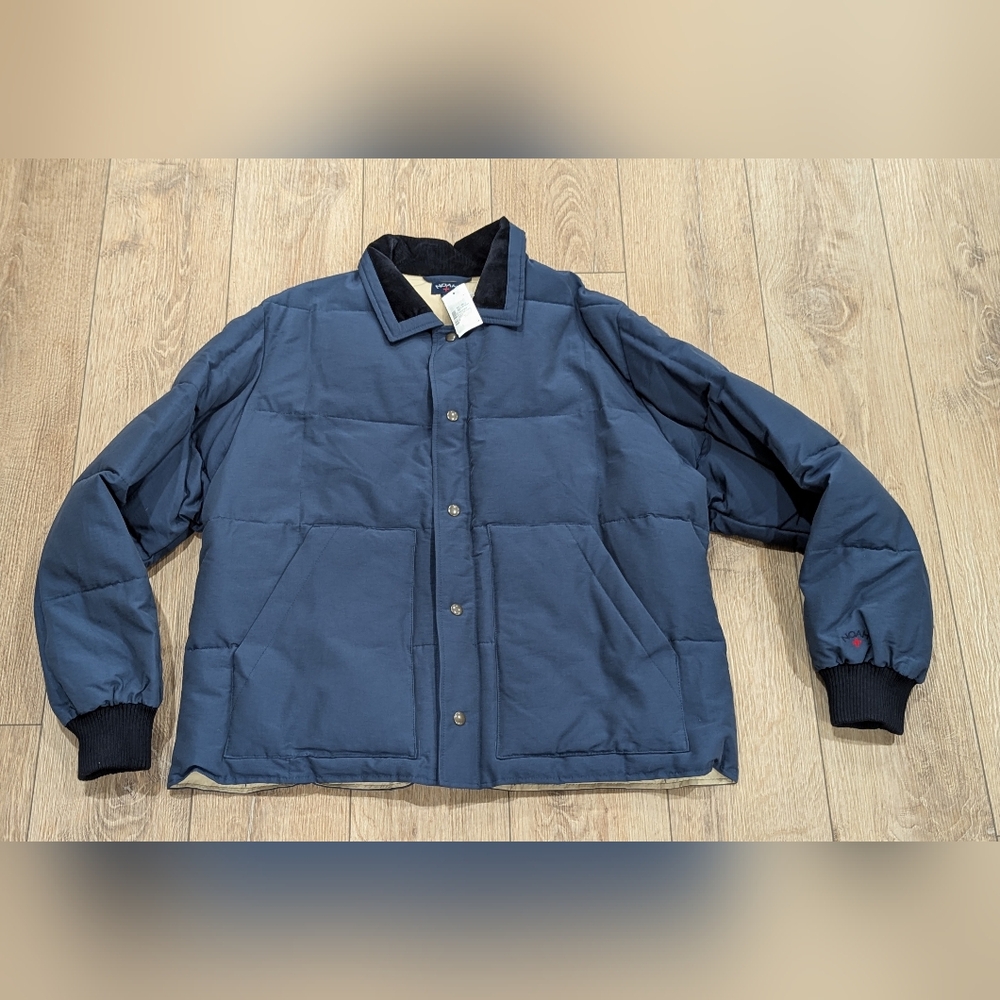 $698 Mens NOAH Quilted Puffer Jacket Navy 2XL